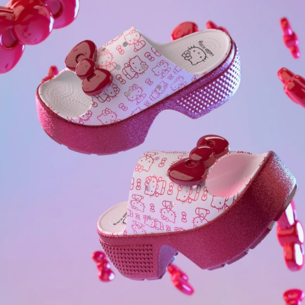 Hello Kitty Croc Platform Sandals